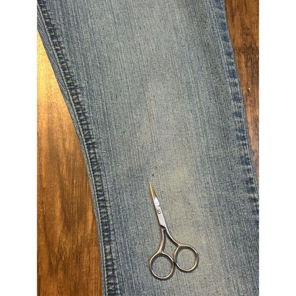 y2k mudd flare jeans sz 1 light wash cotton jeans 2000s 26" baddie retro vintage - Picture 8 of 8